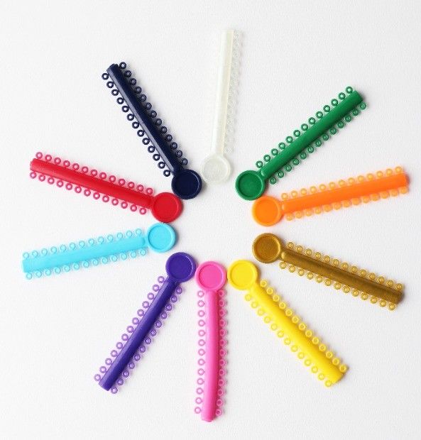 Élastiques Doubles Couleurs Pour Appareil Dentaire (bagues) - Ligatures Orthodontiques, Fabriqué USA