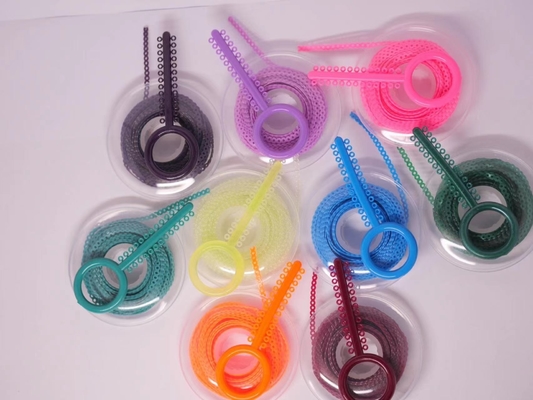 Colorful Orthodontic Long Short Closed Power Chain Tungsten Carbide Material