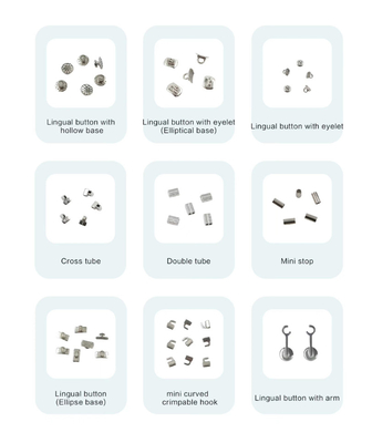 Stainless Steel Orthodontic Accessories Lingual Button Crimpable Hook Class II